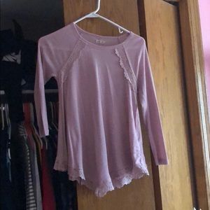 Long sleeve pink shirt